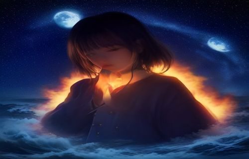 影迷在深夜灯光下用笔记本电脑浏览影视分类页面，屏幕散发蓝紫色光晕